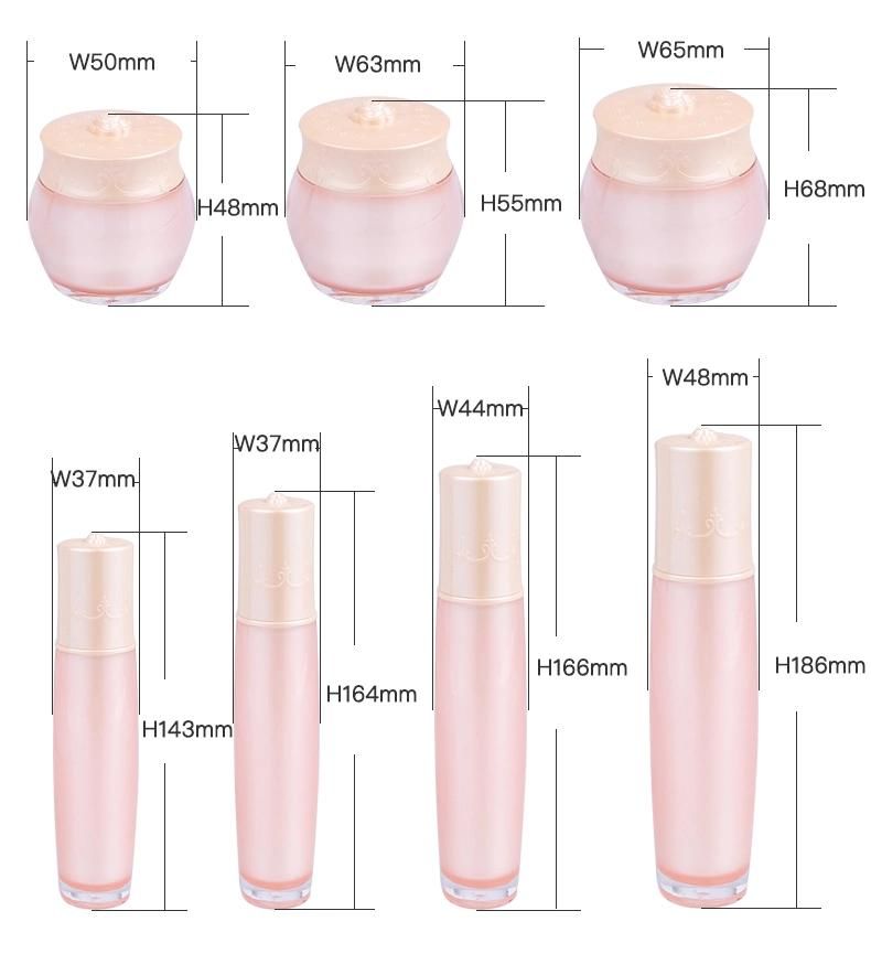 High Quality 20g 35g 55g 30ml 50ml 80ml 100ml Acrylic Face Cream Lotion Bottle Frost Plastic Luxury Cosmetic Jars