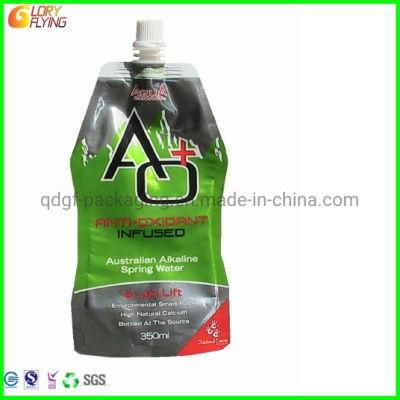 Customized Plastic Packaging Bag Four-Side Sealing Food Grade Spout Pouch Stand up Bags for Liquid Packing