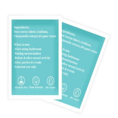 100% Biodegradable with Health and Safety Lady Care Feminine Wipe