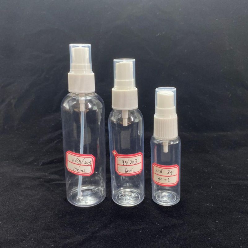 Empty Transparent 1 Oz 50ml 100ml 150ml Plastic Spray Bottles