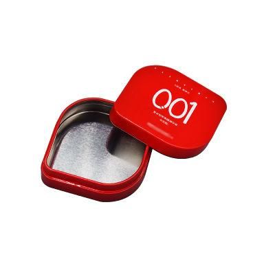 Custom Logo Portable Pill Storage Small Tin Condoms Metal Box