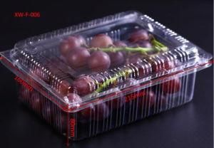 Plastic Food Grade Pet Fruit / Vegetable Transparent Clamshell Container