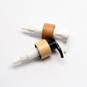 Eco Friendly Bamboo Collar Lotion Pump Cap Dispensing for Glass Bottle Pump