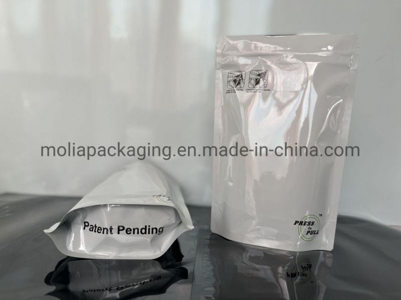Press to Pull Child Resistance Biodegradable Material Stand up Pouches