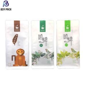 Manufacturing &amp; Trading Combo Gravure Printing Printed Reusable Zipper Flat Bottom Pouch Tea Leaf Kraft Paper Packing Bag