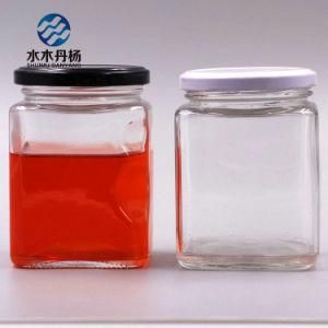500ml Clear Food Packing Glass Jars with Metal Lids