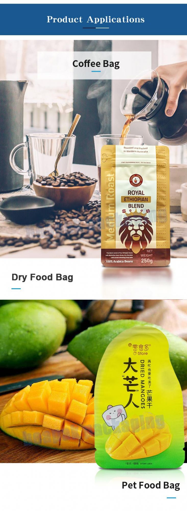 Resealable Lock Packing Wholesale One Way Valve Biodegradable Pouch Packaging Coffee Bags with Degassing Valve and Ziplock