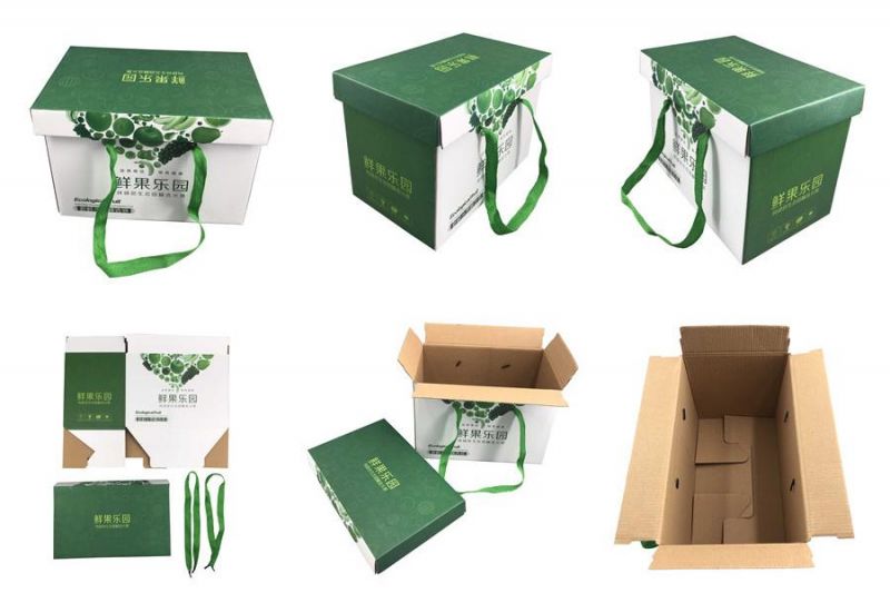 Wholesale Custom Fruit Paper Packaging Box with Handle