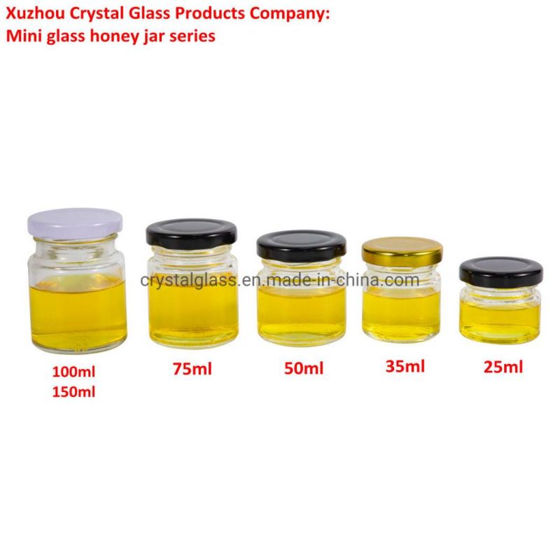 Cheap Mini 25ml Glass Honey Jar with Screw Lid Factory Sale