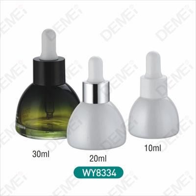 10ml 20ml 30ml Cosmetic Packaging Coating Green and White Special Shape Pagoda Glass Dropper Bottles with Gold Ruber Pipette Dropper Cap