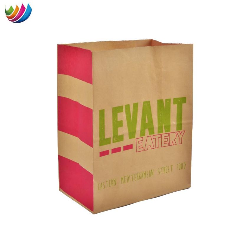 Square Bottom Brown Kraft Bread Paper Bag