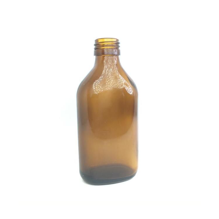 Cold Brew Coffee Glass Bottles 250ml Flat Whiskey Cold Brew Coffee Glass Bottle with Screw Cap