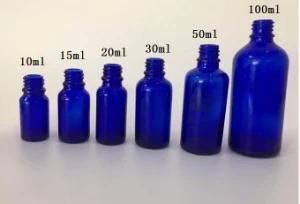 Blue Glass Empty Essential Oil Bottle with Aluminum Cap