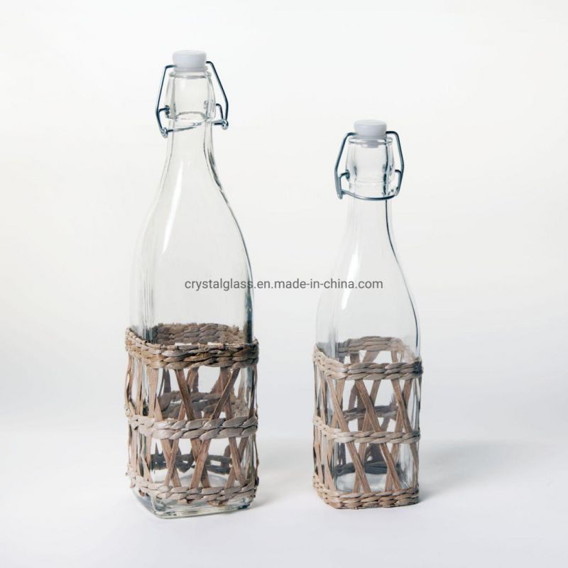 500ml 750ml Clear Swing Top Glass Bottles Kombucha Square
