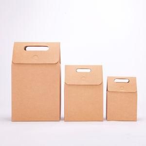 Custom Logo in Kraft Paper Box Portable Gift Box Tote Bag Snack Box