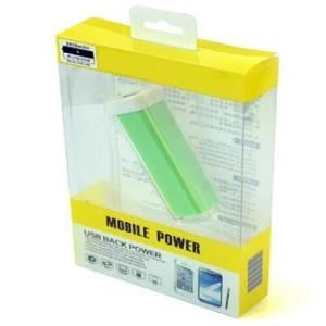 Rectangle Clear PVC Plastic Power Bank Packaging Box