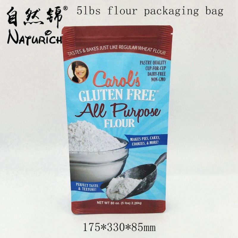 80oz/5lbs/2.26kg Flour Packaging Bag Quad Seal Plastic Bag