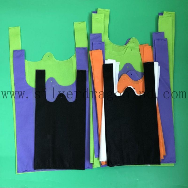 Custom Non-Woven T-Shirt Shopping Bags/Non-Woven Vest Bags