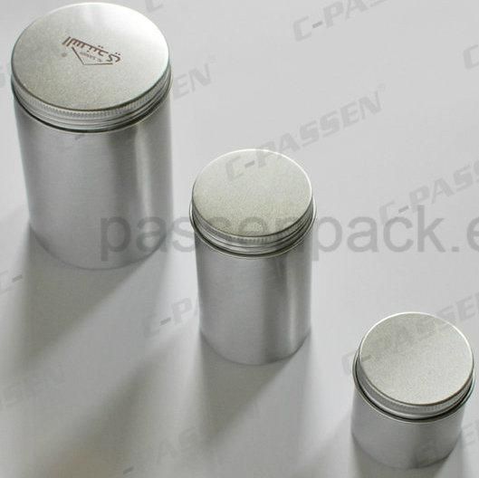 Gift Package Luxury Aluminum Jar Canister with Screw Lid