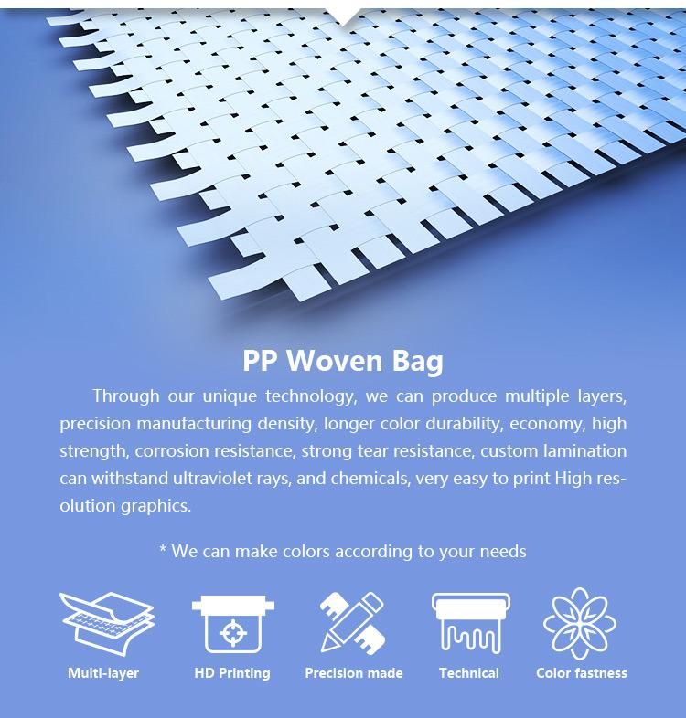 Plastic PP Woven Bag for Fertilizer Rice Cement Feed Seed