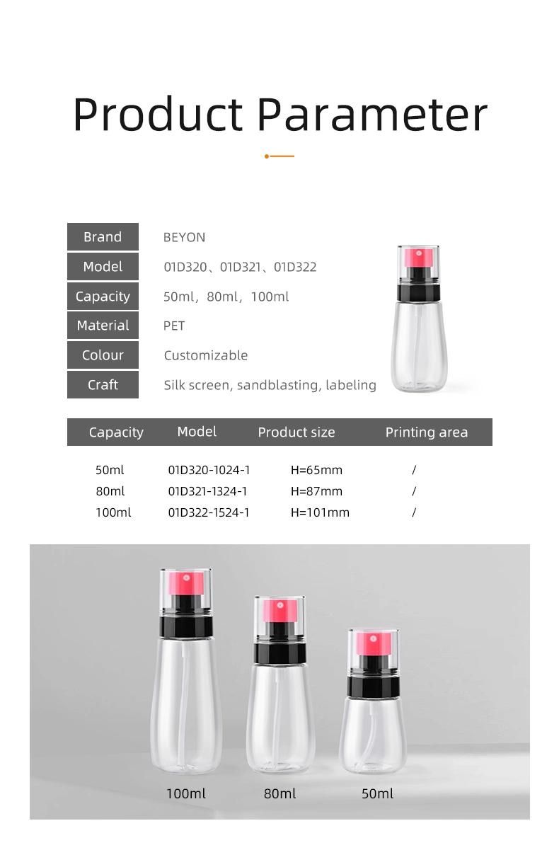 80ml Empty Travel Bottle Plastic Cosmetic Bottle