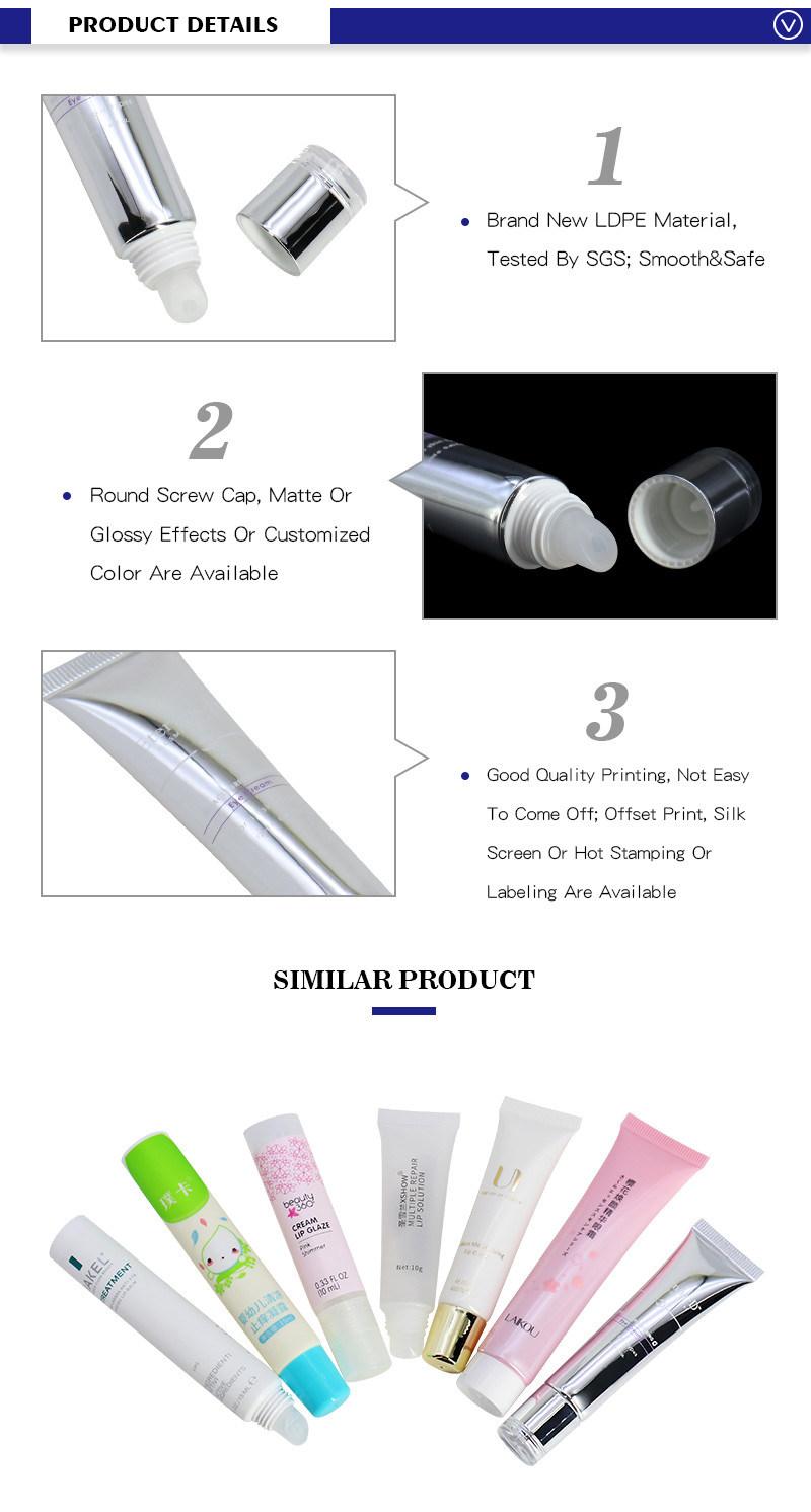 Unique Design Fancy Plastic Laminated 12ml Cosemtic Lip Balm Tube