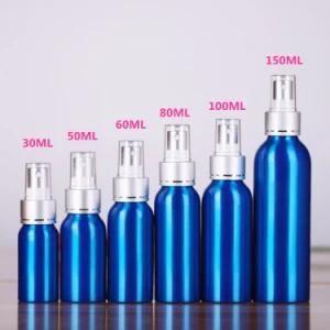 Aluminum Perfume Bottle with Aluminum Spray Pump and PP Top