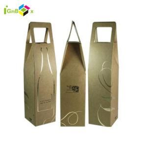 Portable Kraft Paper Wine Box for Wine Packaging