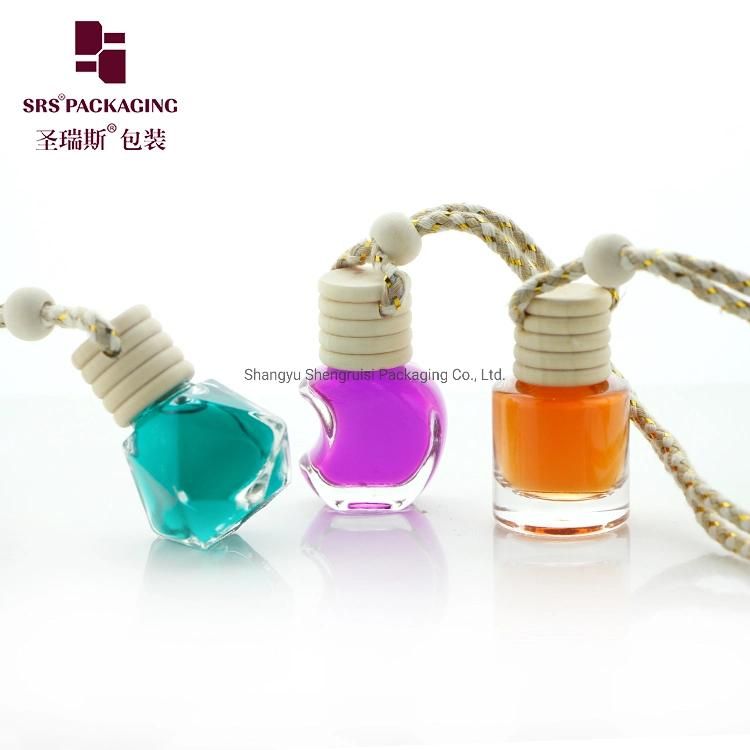 wholesale Car Perfume Glass Bottle Hanging Empty Refillable Bottle for Auto Pendant