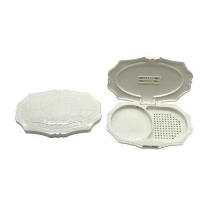 Empty White New Deisgn Custom Plastic Compact Case for Pressed Powder Makeup Case for Blush