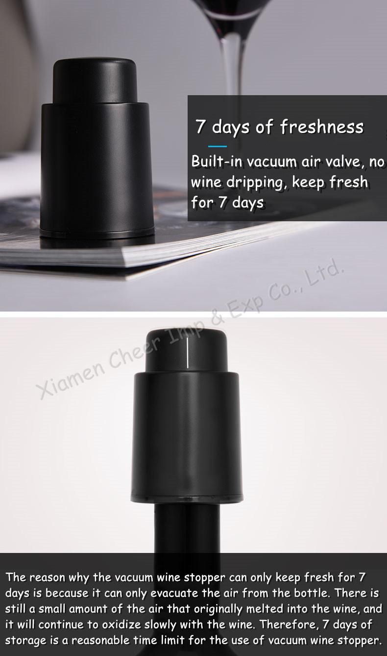 ABS Black Vacuum Preservation Wine Stopper