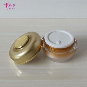 15g Round Shape Acrylic Cream Jar with Top Flat for Skin Care Packaging