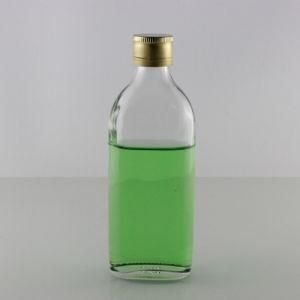 150ml Screw Neck Flat Glass Wine Bottle with Aluminum Cap