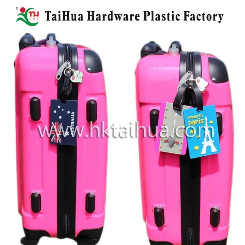 Fashion Design Customized 3D Soft PVC Luggage Tag