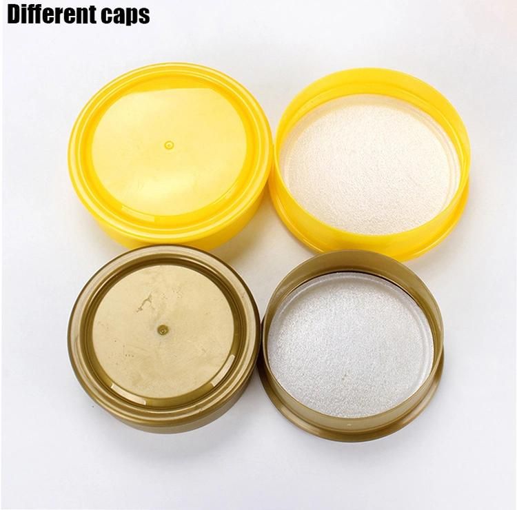 Wholesale Custom Labels Empty 750ml 370ml Honey Jar Glass with Plastic Lid and Dipper