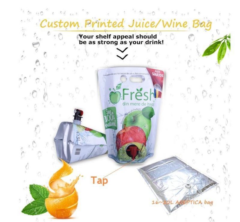 Liquid Food Packaging Juice Wine Beer Bag in Box