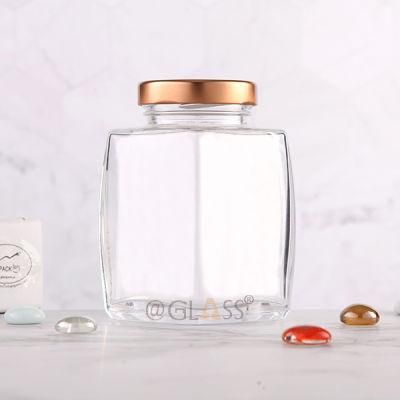 Screw Lids Customized Food Storage Glass Jar