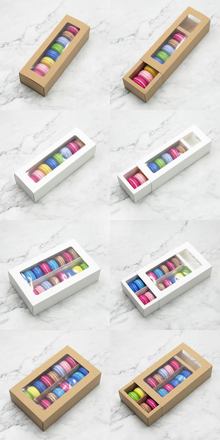 Factory Customized Colorfull Clear Window Double Line Muffin Paper Package Box