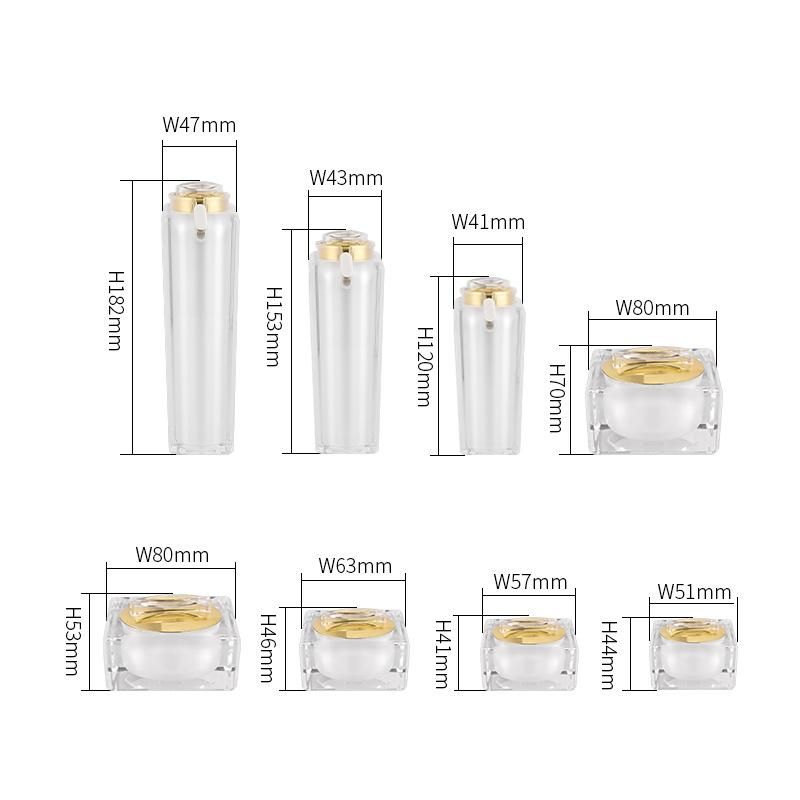 in Stock Lotion Jars 30ml 50ml 100ml High Grade Luxury Unique Cosmetic Plastic Spray Bottles for Cosmetics