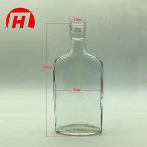 Clear Empty Vodka Bottle 270ml Glass Wine Bottle with Metal Screw Cap