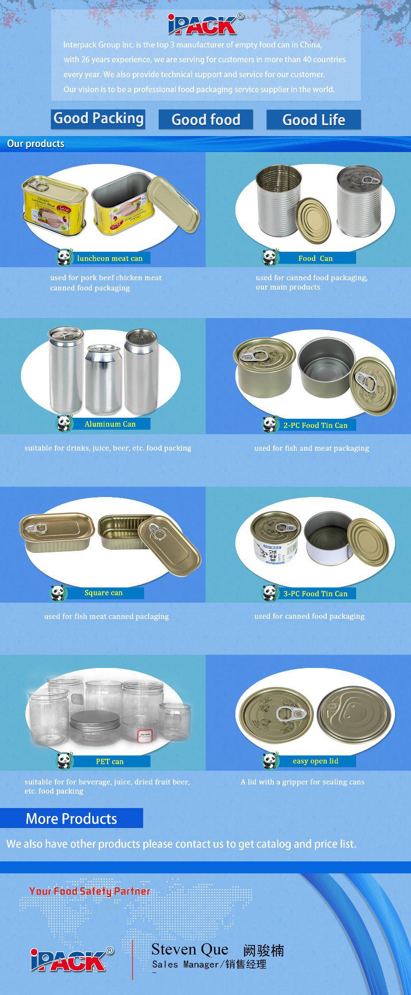 Wholesale 52mm 202 Round Aluminum Full Easy Open Can Lid