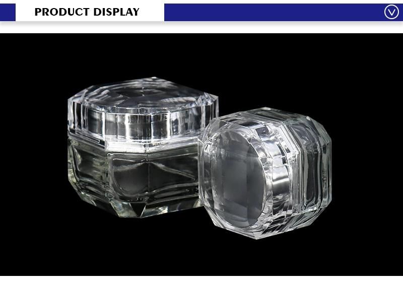 Wholesale Skin Care Packaging 20g 50g Transparent Luxury Glass Cream Jar