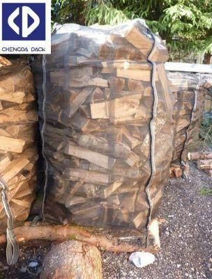 1000kgs 1500kgs FIBC PP Strong Ventilated Mesh Big Bags for Firewood Potatoes Wood Chips