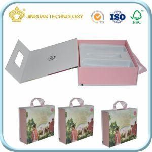 High Quality Paper Packaging Box for Cosmetic Sets (with handle)