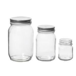 Kitchenware Supplier 100ml 150ml 250ml 400ml 500ml 750ml 1000ml Empty Glass Jars Packaging with Lids