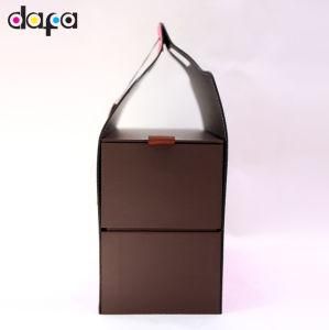Customized Luxury Pink Cortex Mooncake Packing Box Gold Logo Df878