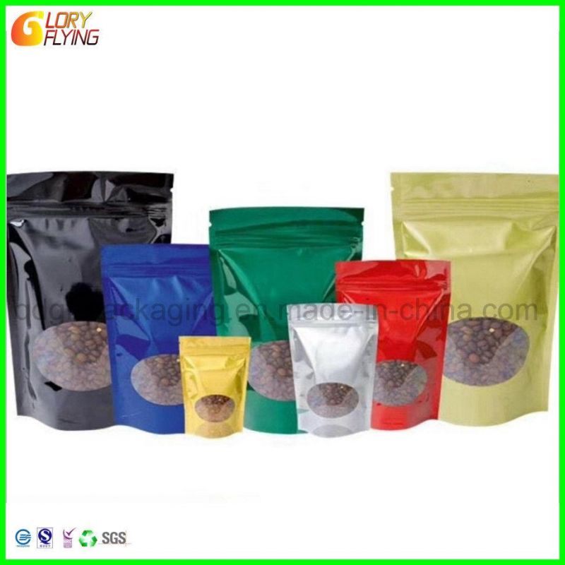Plastic Zipper Bag for Packing Candy with Clear Window/Food Packaging Bag