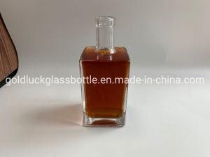 Square Shape Crystal Glass Bottle for Packagaing Wine, Whisky, Vodka, Gin, Rum