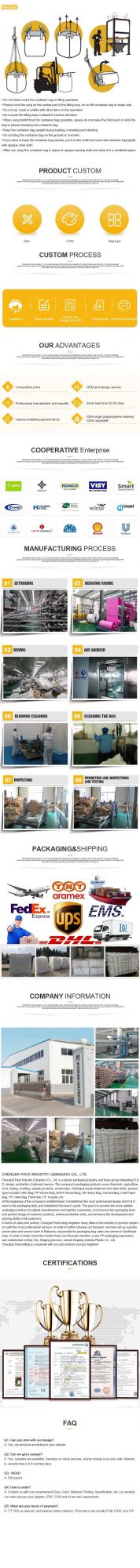 China Jumbo Packaging Polypropylene Garden Jumbo Bag Skip Big Recycle Jumbo Bag Supplier
