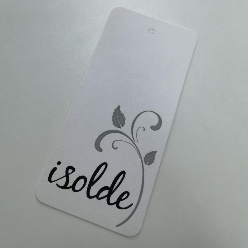 Custom Design Printing Brand Name Logo Paper Garment Hangtag Labels Clothing Hang Tags